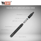 Yocan Apex Mini Variable Voltage Wax Pen Exploded View Wax Pen Sales