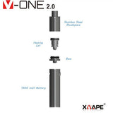 Xvape V-One 2.0 Dual Quartz Wax Pen/Portable Nail Vaping Kit