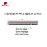 380mAh Itsuwa Liberty Max VV Preheating Vape Battery
