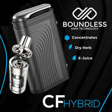 Boundless CF Hybrid Dry Herb/eLiquid/Wax/Thick Oil Vaporizer