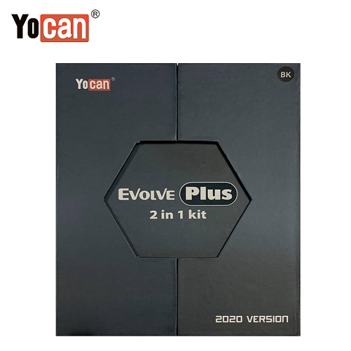 Yocan Evolve Plus 2020 Version 2 in 1 Kit Box Front Wax Pen Sales